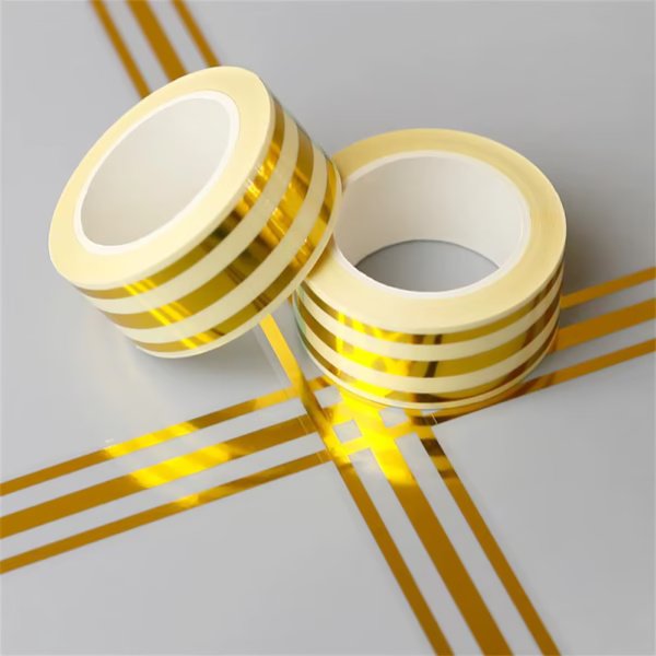 2 PCs । Self-Adhesive 3-Line Waterproof Tiles Gap Tape (Golden) । CN-16