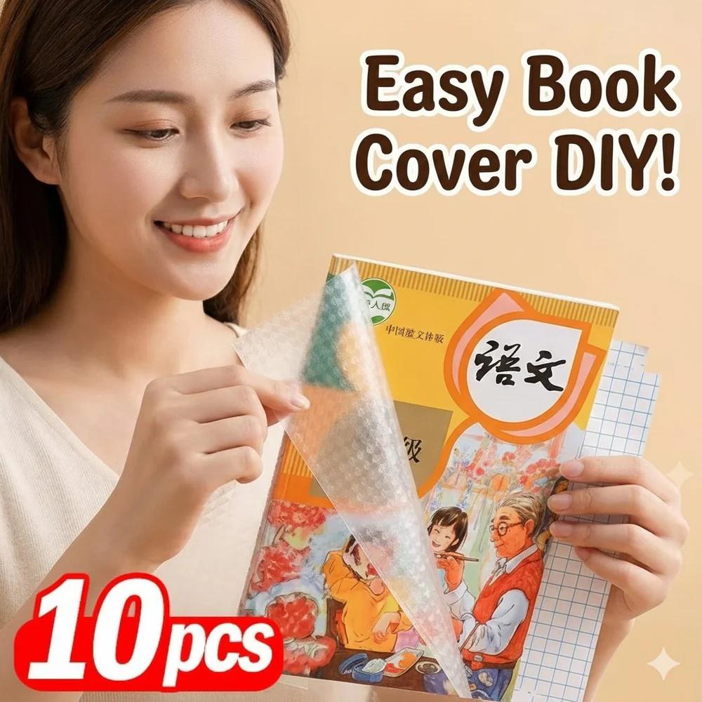 10 PCs । Self-Adhesive Waterproof Transparent Book Cover । CN-22