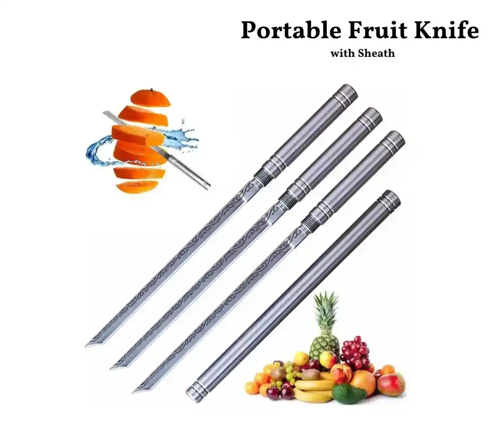 1 PCs। Multiuse Metal Knife with Sheath (19 cm) । CN-49