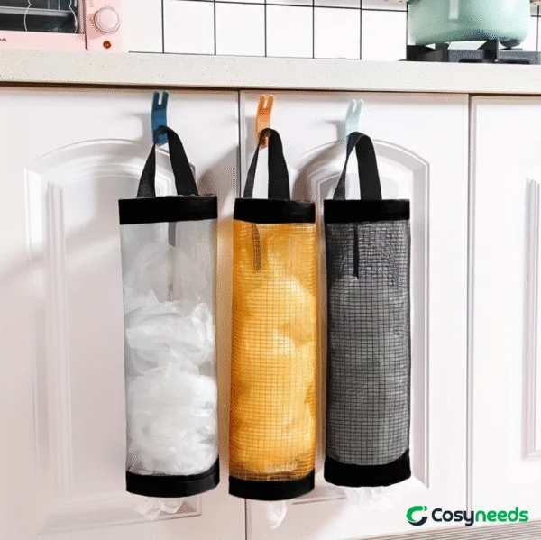 3 PCs (Transparent + Golden + Black) । Durable Home Grocery Bag Holder । CN-19