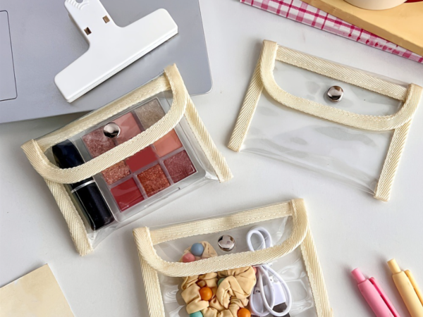 (8Pcs) Transparent Coin Purse & Card Wallet