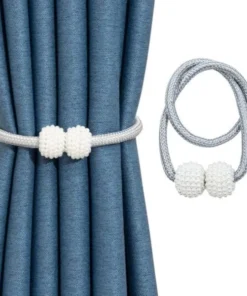 Silver (সিলভার) Luxury Magnetic Curtain Tie Backs (2 পিস সেট)