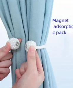 White (সাদা) Luxury Magnetic Curtain Tie Backs (2 পিস সেট)