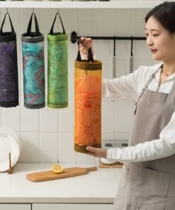 (2Pcs) Durable Home Grocery Bag Holder – Space-Saving Organizer for Plastic Bags & Kitchen Storage