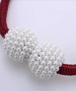 Alternative view of Red (লাল) Luxury Magnetic Curtain Tie Backs (2 পিস সেট)