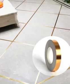 166 Feet (Golden color) Self-Adhesive Waterproof Tile Gap Tape for Floor and Wall Sealing
