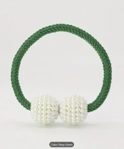 Alternative view of Green (সবুজ) Luxury Magnetic Curtain Tie Backs (2 পিস সেট)