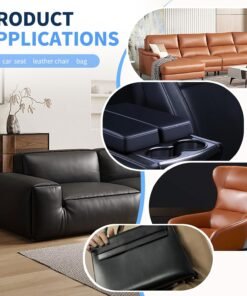 Alternative view of Glossy Black- Self-Adhesive PU Leather Repair Patch (5 sq. ft. / 13.5 x 54 inch)