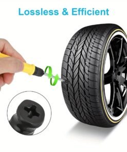 Alternative view of Emergency Tire Repair Kit – Durable Plastic Rubber Plugs for Cars & Motorbikes -1 Box