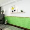 Light Green - Self-Adhesive 3D Brick Pattern Foam Wall Sticker-Size: (23 sq. ft. / 27 x 120 inch)