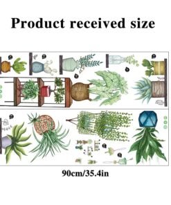 Alternative view of Tropical Green Plants Wall Sticker- Full Set