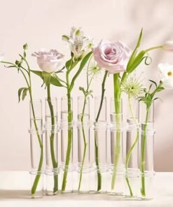 6 Psc-Transparent Crystal Hydroponic Test Tube Vase