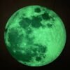 Green-Premium Luminous Moon Art Sticker 30x30cm – Glows All Night