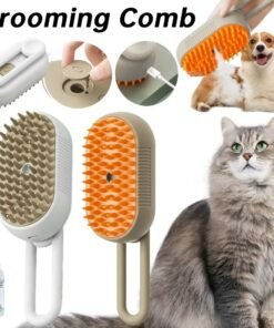 Anti-Flying Hair Removal & Massage Brush for Cats and Dogs