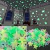 4 Pack- Dark Luminous Star Wall Ceiling Stickers