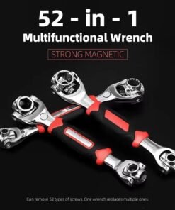 52-in-1 Universal Ratchet Wrench – 360° Rotating Magnetic Socket for Car & Auto Repair