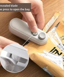 2-in-1 Mini Portable Heat Sealer | USB Rechargeable Food Storage & Plastic Bag Sealing Machine