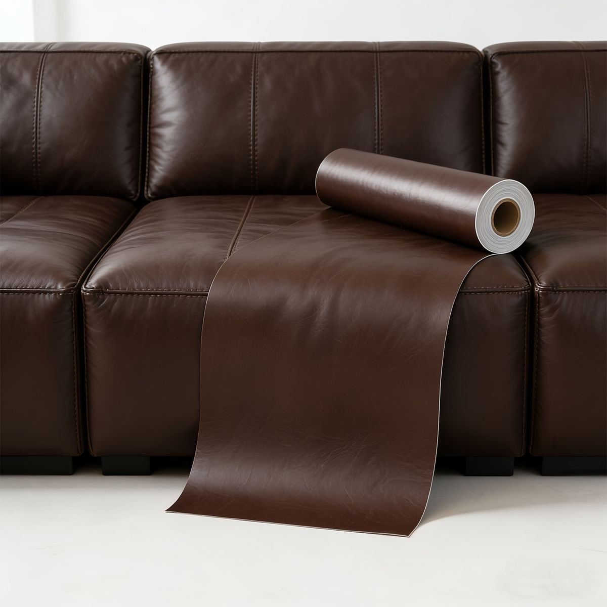 Chocolate । Self-Adhesive PU Leather Repair Patch (5 sq. ft. / 13.5×54 inch) । CN-74 - Image 4