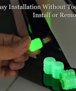 Alternative view of 4 PCs । Universal Luminous Tire Valve Cap । CN-20