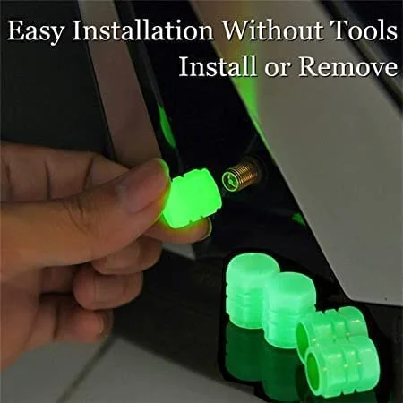 8 PCs । Universal Luminous Tire Valve Cap । CN-20 - Image 6