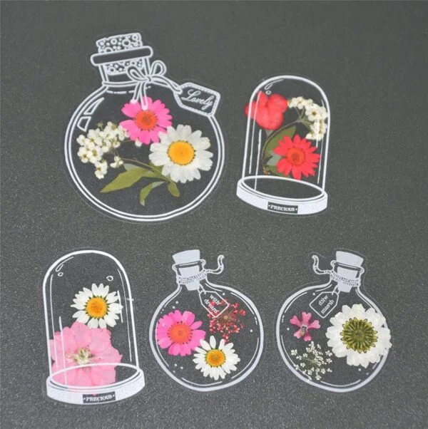 50 PCs । Flower Storage Clear Book Mark । CN-52 - Image 4