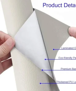 Alternative view of Cream White । Self-Adhesive PU Leather Repair Patch (10 sq. ft. / 27×54 inch) । CN-74
