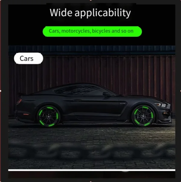 40 PCs । Self-Adhesive Luminous Wheel Rim Sticker । CN-86 - Image 3