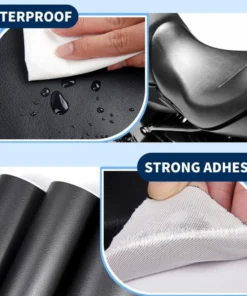 Alternative view of Black । Self-Adhesive PU Leather Repair Patch (10 sq. ft. / 27×54 inch) । CN-74