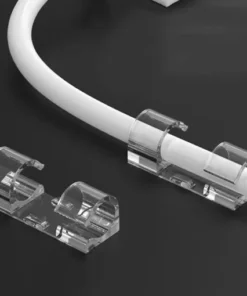 Alternative view of 16 PCs । Self-Adhesive Transparent Cable Clip । CN-77