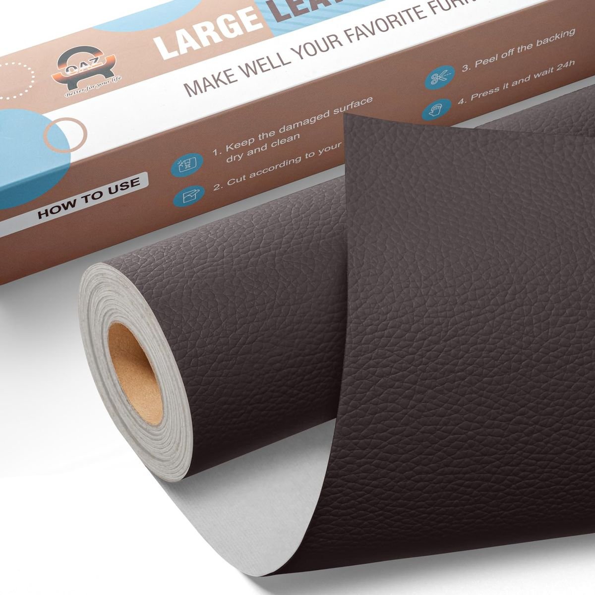 Chocolate । Self-Adhesive PU Leather Repair Patch (5 sq. ft. / 13.5×54 inch) । CN-74 - Image 3